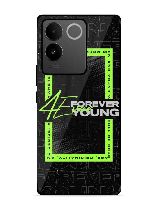 Forever Young Glossy Metal Phone Cover for Iqoo Z7 Pro (5G)