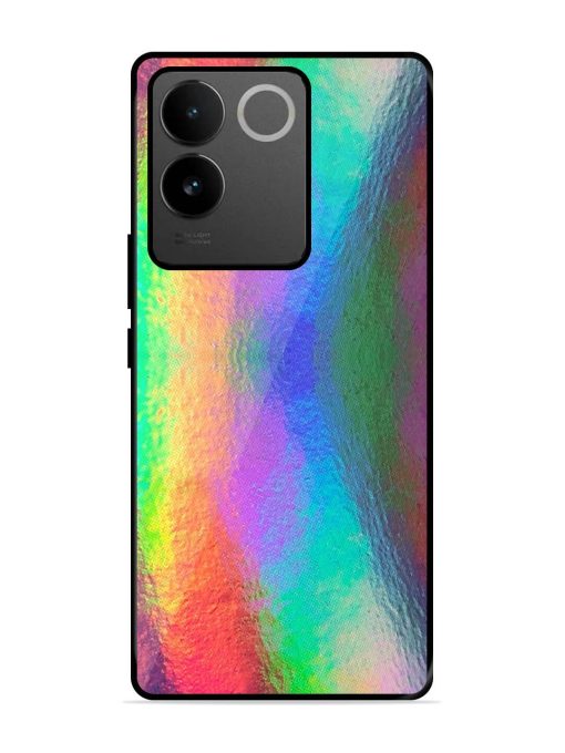 Colorful Holographic Background Glossy Metal TPU Phone Cover for Iqoo Z7 Pro (5G) Zapvi