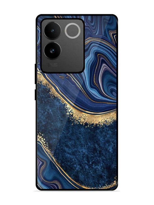 Abstract Background Blue Glossy Metal TPU Phone Cover for Iqoo Z7 Pro (5G) Zapvi