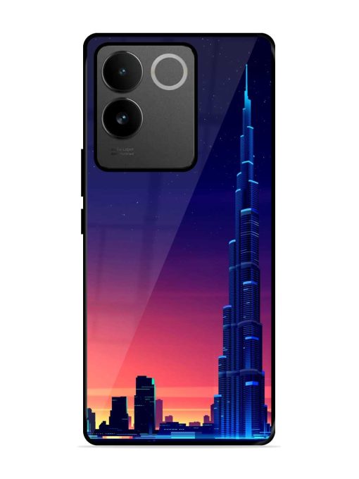 Burj Khalifa Abstract Glossy Metal Phone Cover for Iqoo Z7 Pro (5G)