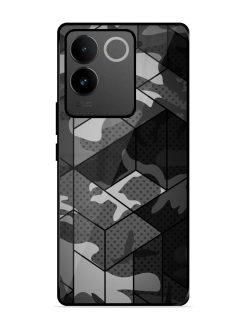 Hexagonal Pattern Glossy Metal Phone Cover for Iqoo Z7 Pro (5G)