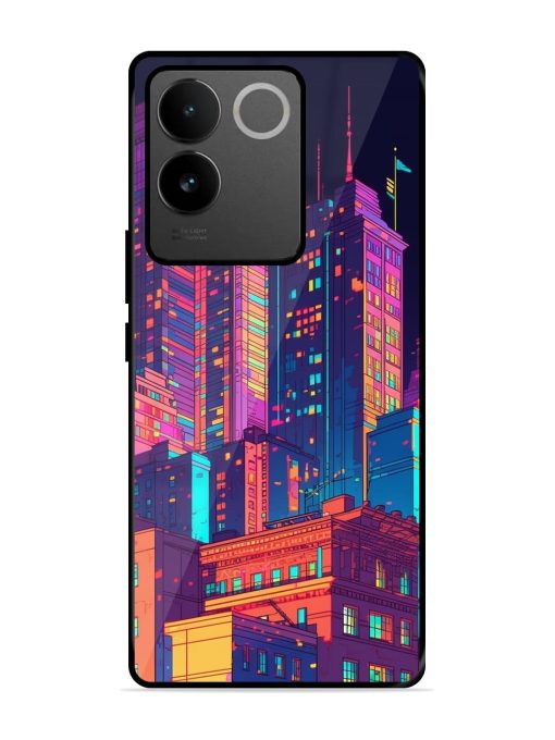 City View Glossy Metal Phone Cover for Iqoo Z7 Pro (5G)