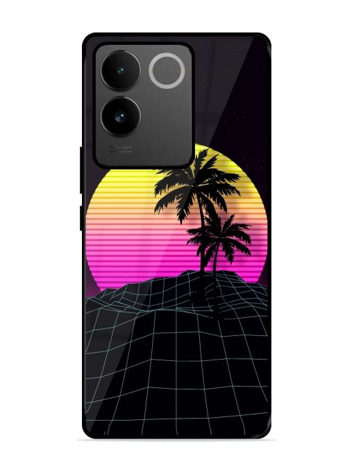 Coconut Vector Glossy Metal Phone Cover for Iqoo Z7 Pro (5G) Zapvi