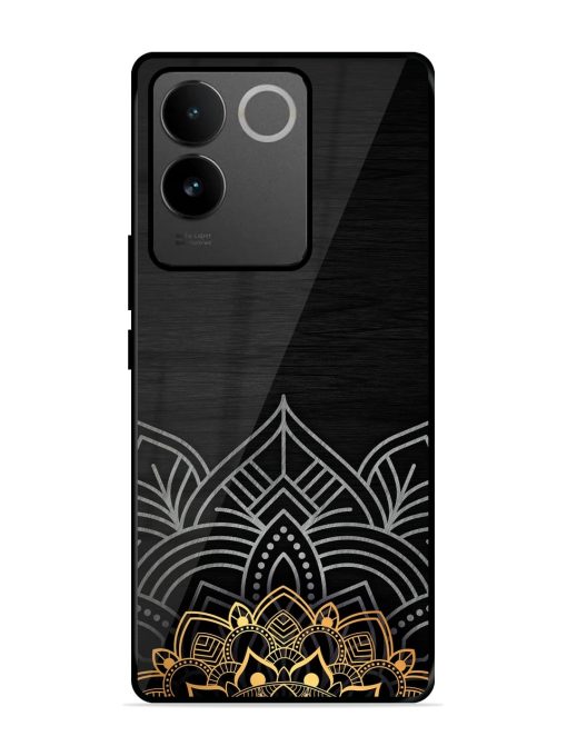 Decorative Golden Pattern Glossy Metal Phone Cover for Iqoo Z7 Pro (5G) Zapvi