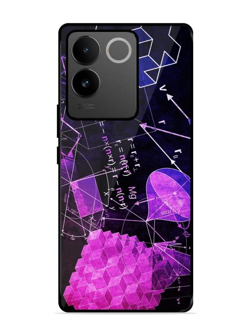 Math Physics Formula Art Glossy Metal Phone Cover for Iqoo Z7 Pro (5G) Zapvi