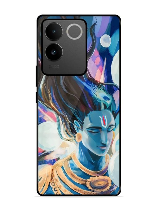 Bhagwan Sri Krishna Glossy Metal Phone Cover for Iqoo Z7 Pro (5G)