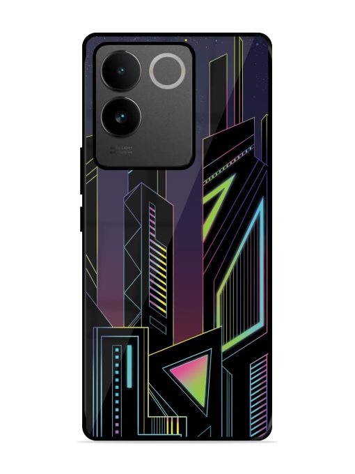 Neon Dreamscape Glossy Metal Phone Cover for Iqoo Z7 Pro (5G) Zapvi