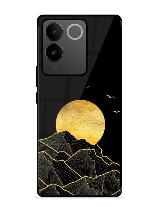 Golden Sunrise Glossy Metal Phone Cover for Iqoo Z7 Pro (5G) Zapvi