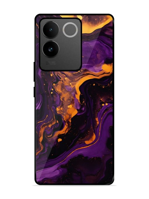 Painting Of A Purple Glossy Metal Phone Cover for Iqoo Z7 Pro (5G) Zapvi