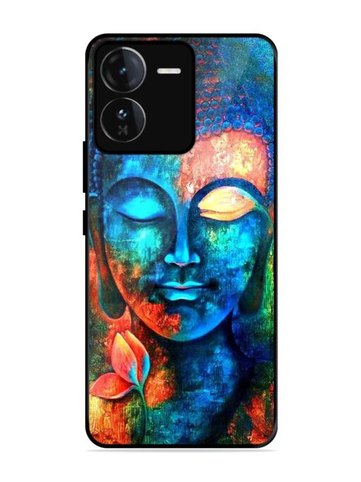 Buddha Painting Glossy Metal Phone Cover for Iqoo Z9 (5G) Zapvi