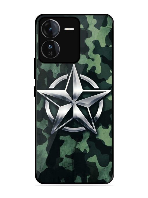 Indian Army Star Design Glossy Metal Phone Cover for Iqoo Z9 (5G) Zapvi