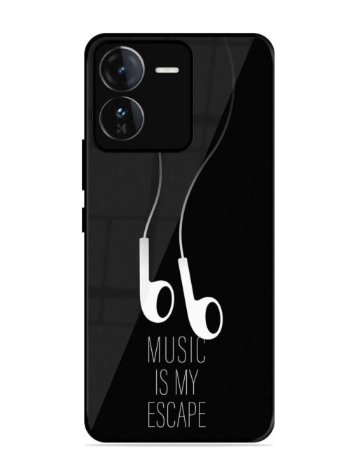 Music Is My Escape Glossy Metal Phone Cover for Iqoo Z9 (5G)