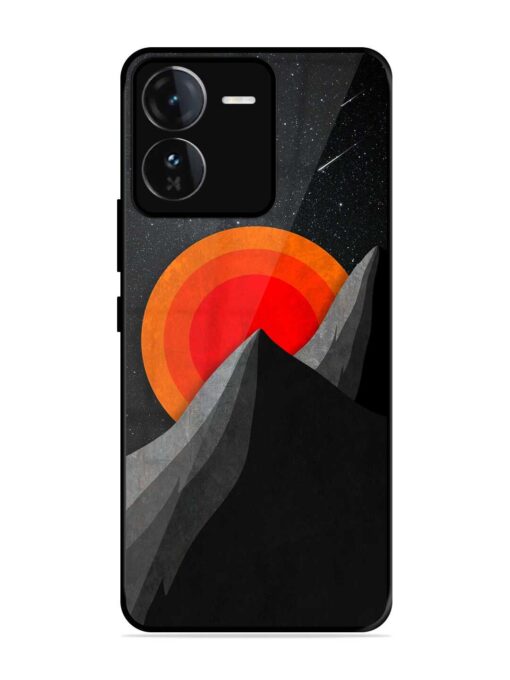 Black Mountain Glossy Metal Phone Cover for Iqoo Z9 (5G) Zapvi