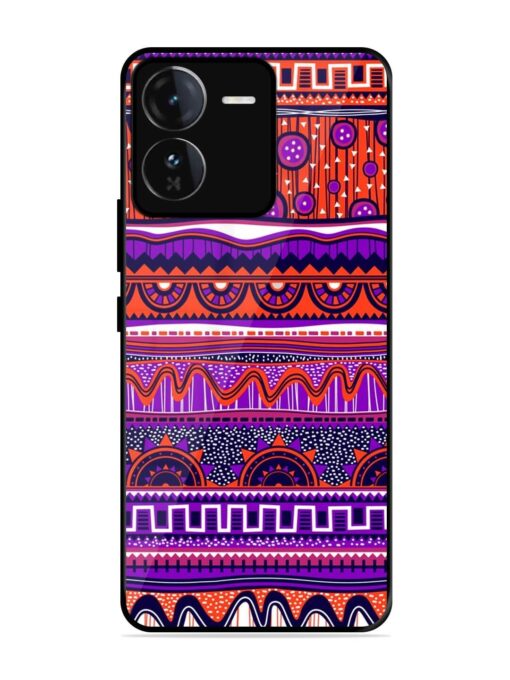 Ethnic Seamless Pattern Glossy Metal TPU Phone Cover for Iqoo Z9 (5G) Zapvi