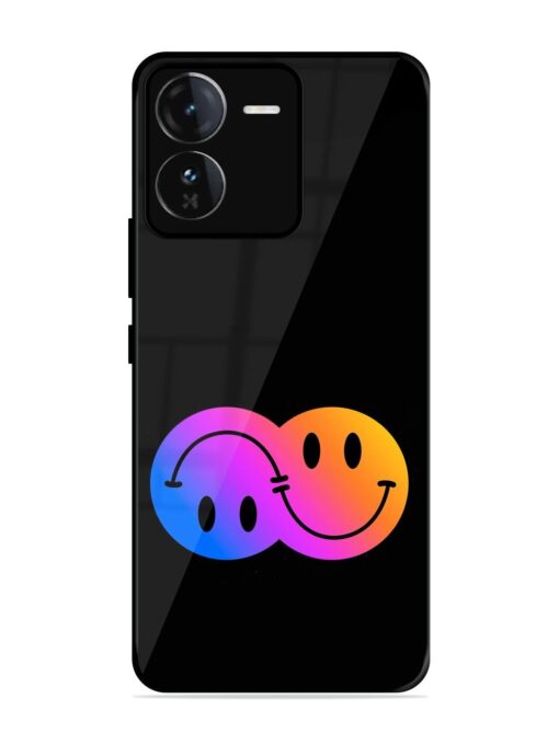 Gradient Smile Art Glossy Metal TPU Phone Cover for Iqoo Z9 (5G) Zapvi