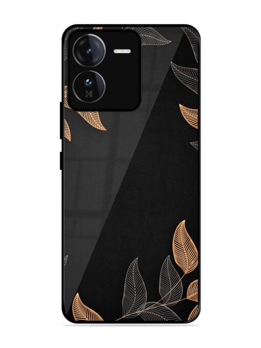 Foliage Art Glossy Metal Phone Cover for Iqoo Z9 (5G) Zapvi