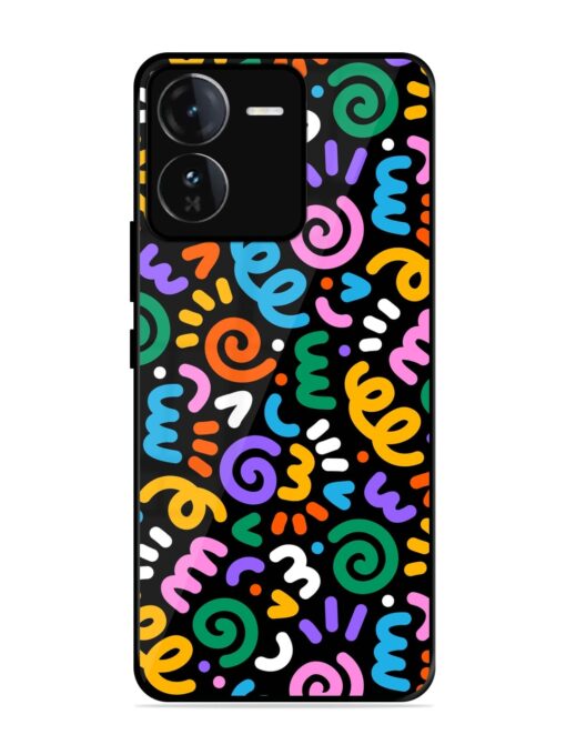 Colorful Seamless Vector Glossy Metal Phone Cover for Iqoo Z9 (5G) Zapvi