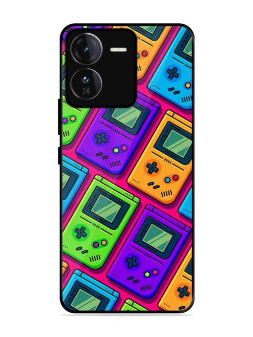 Game Seamless Pattern Glossy Metal Phone Cover for Iqoo Z9 (5G) Zapvi