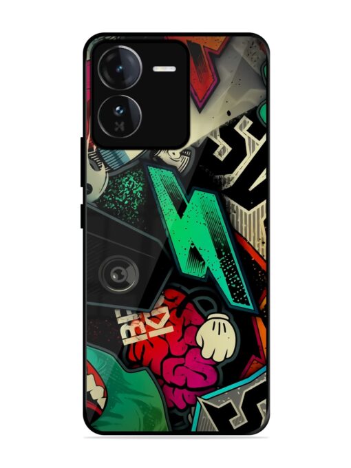 Graffiti Art Glossy Metal Phone Cover for Iqoo Z9 (5G) Zapvi