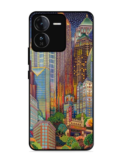 Cityscapes Art Glossy Metal Phone Cover for Iqoo Z9 (5G) Zapvi