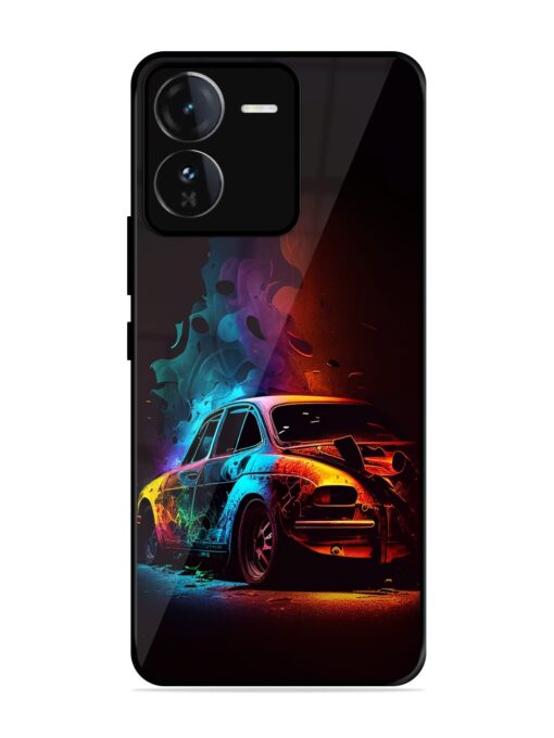 High Classic Car Art Glossy Metal Phone Cover for Iqoo Z9 (5G) Zapvi