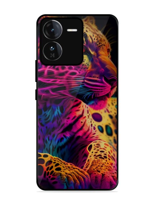 Leopard Art Glossy Metal Phone Cover for Iqoo Z9 (5G) Zapvi