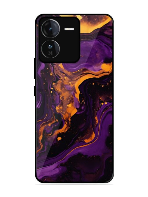 Painting Of A Purple Glossy Metal Phone Cover for Iqoo Z9 (5G) Zapvi