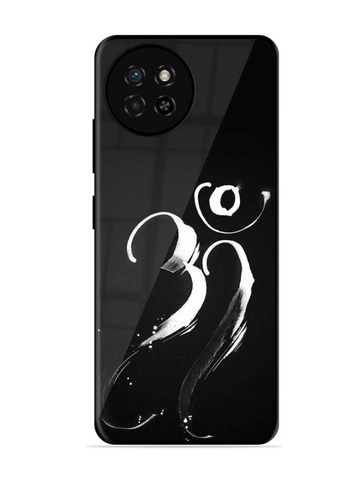 Om Logo Glossy Metal Phone Cover for Itel S23 Zapvi