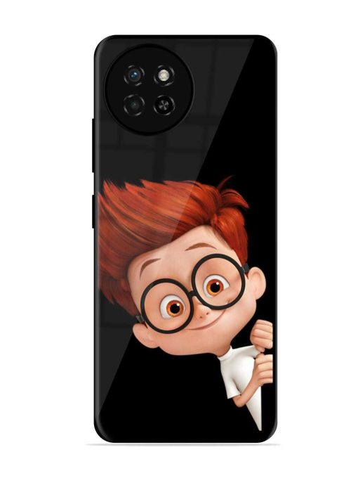 Smart Boy Cartoon Glossy Metal Phone Cover for Itel S23 Zapvi