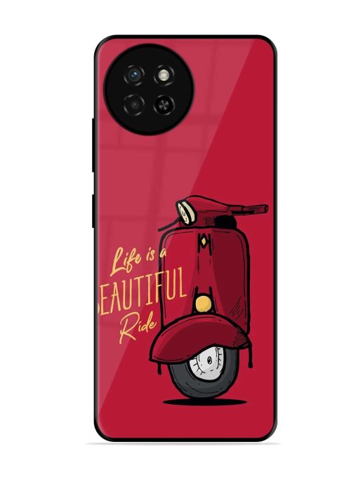 Life Is Beautiful Rides Glossy Metal Phone Cover for Itel S23 Zapvi