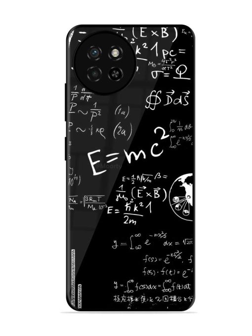 E=Mc2 Mass?Energy Equivalence Glossy Metal Phone Cover for Itel S23 Zapvi