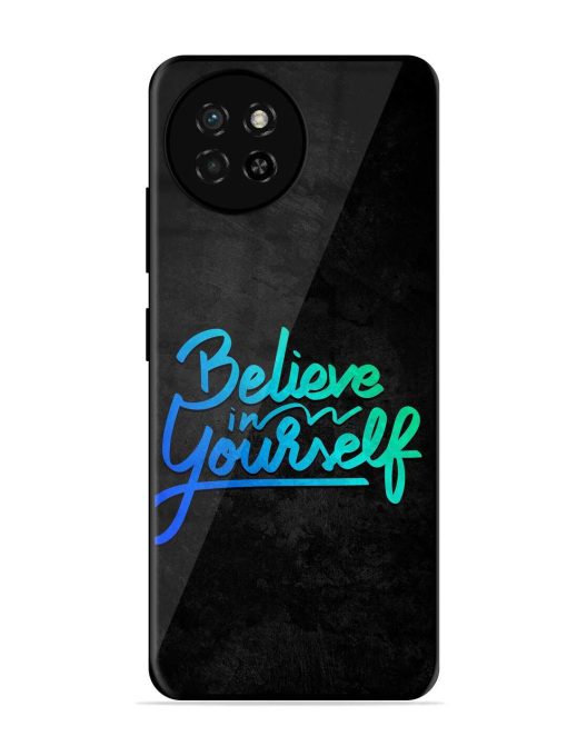 Believe In Yourself Glossy Metal Phone Cover for Itel S23 Zapvi