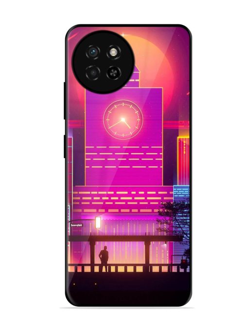 Clock Tower Glossy Metal TPU Phone Cover for Itel S23 Zapvi