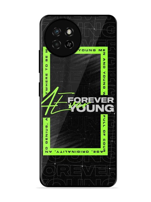 Forever Young Glossy Metal Phone Cover for Itel S23 Zapvi