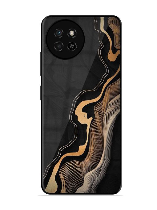 Abstract Art Glossy Metal TPU Phone Cover for Itel S23 Zapvi