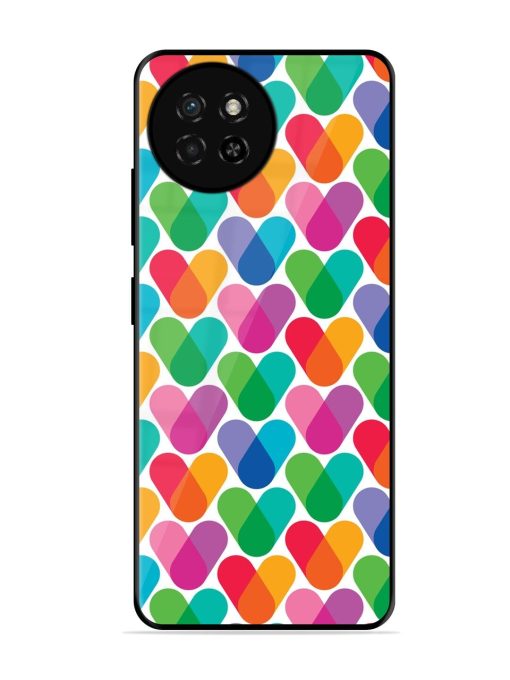 Overlapping Colors Colorful Glossy Metal TPU Phone Cover for Itel S23 Zapvi