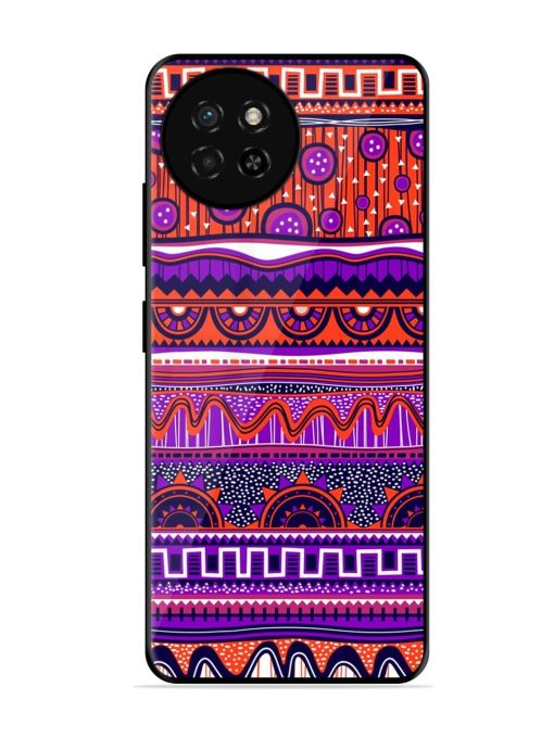 Ethnic Seamless Pattern Glossy Metal TPU Phone Cover for Itel S23