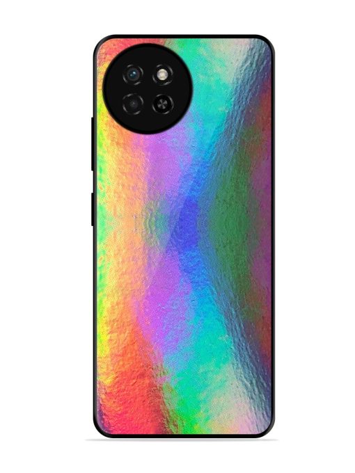 Colorful Holographic Background Glossy Metal TPU Phone Cover for Itel S23