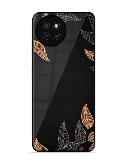 Foliage Art Glossy Metal Phone Cover for Itel S23 Zapvi