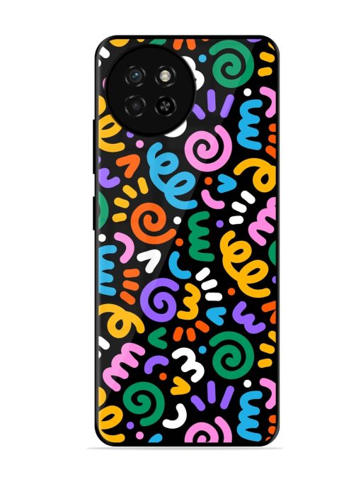 Colorful Seamless Vector Glossy Metal Phone Cover for Itel S23 Zapvi