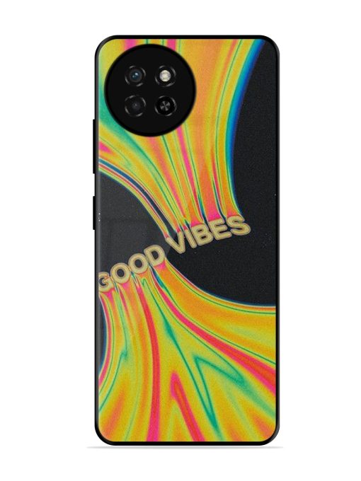 Good Vibes Glossy Metal Phone Cover for Itel S23 Zapvi