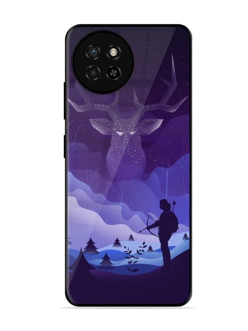 Deer Forest River Glossy Metal Phone Cover for Itel S23 Zapvi