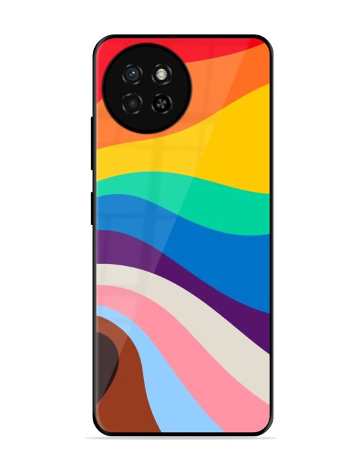 Minimal Pride Art Glossy Metal Phone Cover for Itel S23 Zapvi