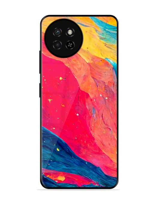 Starry Night Glossy Metal Phone Cover for Itel S23 Zapvi