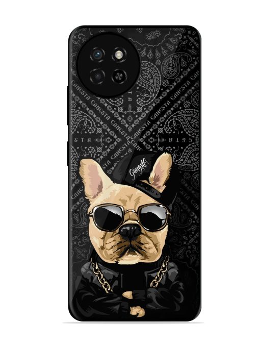 Gangsta Cool Sunmetales Dog Glossy Metal Phone Cover for Itel S23 Zapvi