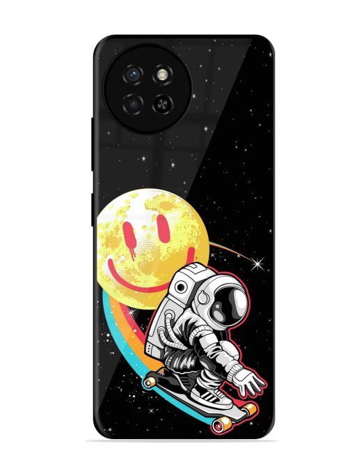 Astronaut Art Glossy Metal Phone Cover for Itel S23 Zapvi