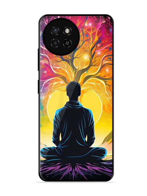 Mind Colourful Glossy Metal Phone Cover for Itel S23 Zapvi