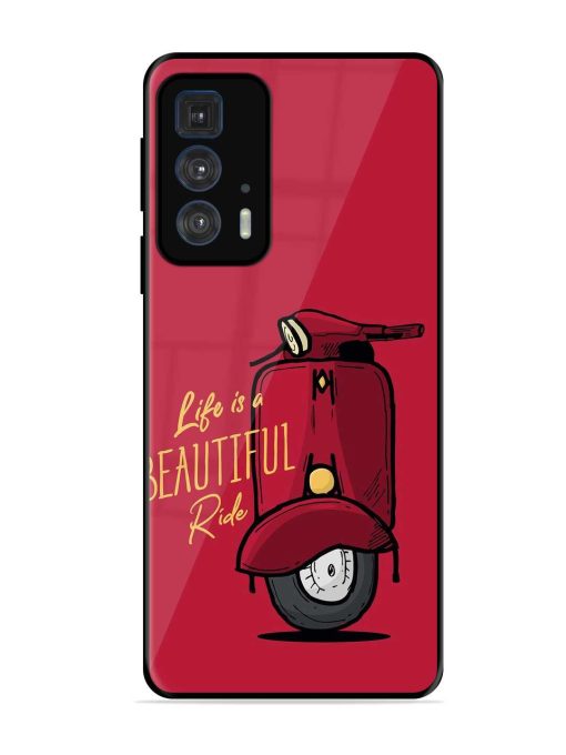 Life Is Beautiful Rides Glossy Metal Phone Cover for Motorola Edge 20 Pro Zapvi