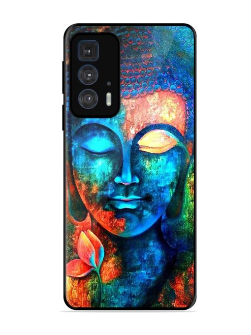 Buddha Painting Glossy Metal Phone Cover for Motorola Edge 20 Pro Zapvi