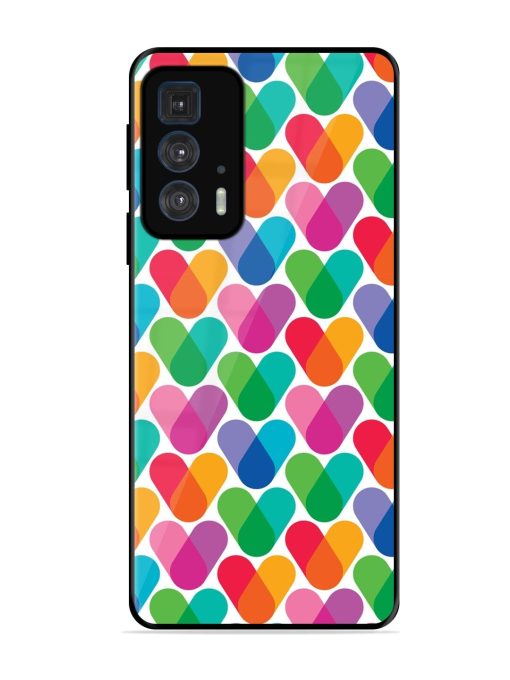 Overlapping Colors Colorful Glossy Metal TPU Phone Cover for Motorola Edge 20 Pro Zapvi